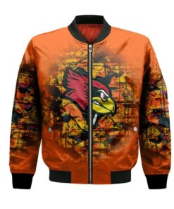 Illinois State Redbirds Bomber Jacket 3D Printed Camouflage Vintage - livanniespoon Store