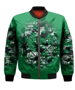 North Texas Mean Green Bomber Jacket 3D Printed Camouflage Vintage - livanniespoon Store