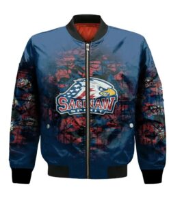 Saginaw Spirit Bomber Jacket 3D Printed Camouflage Vintage - livanniespoon Store