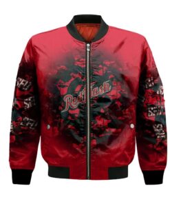 Saint Francis Red Flash Bomber Jacket 3D Printed Camouflage Vintage - livanniespoon Store