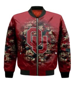 Oklahoma Sooners Bomber Jacket 3D Printed Camouflage Vintage - livanniespoon Store