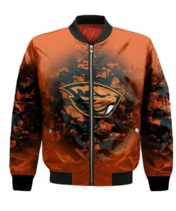 Oregon State Beavers Bomber Jacket 3D Printed Camouflage Vintage - livanniespoon Store