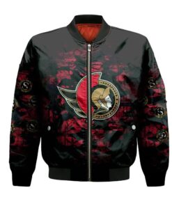Ottawa Senators Bomber Jacket 3D Printed Camouflage Vintage - livanniespoon Store