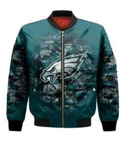 Philadelphia Eagles Bomber Jacket 3D Printed Camouflage Vintage - livanniespoon Store