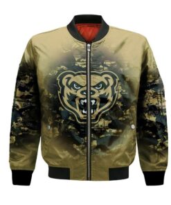 Oakland Golden Grizzlies Bomber Jacket 3D Printed Camouflage Vintage - livanniespoon Store