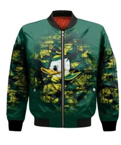 Oregon Ducks Bomber Jacket 3D Printed Camouflage Vintage - livanniespoon Store