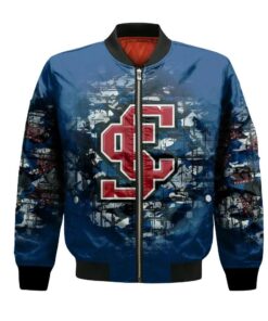 Santa Clara Broncos Bomber Jacket 3D Printed Camouflage Vintage - livanniespoon Store