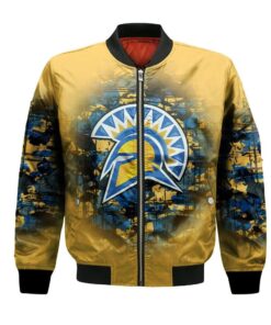 San Jose State Spartans Bomber Jacket 3D Printed Camouflage Vintage - livanniespoon Store