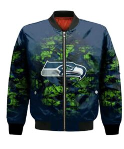 Seattle Seahawks Bomber Jacket 3D Printed Camouflage Vintage - livanniespoon Store