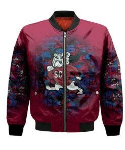 South Carolina State Bulldogs Bomber Jacket 3D Printed Camouflage Vintage - livanniespoon Store