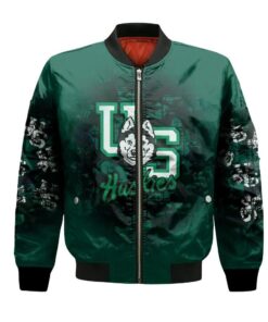 Saskatchewan Huskies Bomber Jacket 3D Printed Camouflage Vintage - livanniespoon Store