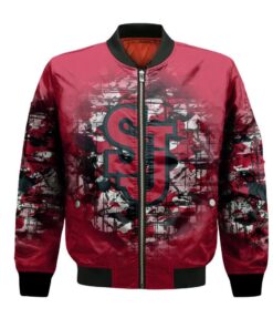 St. John?S Red Storm Bomber Jacket 3D Printed Camouflage Vintage - livanniespoon Store