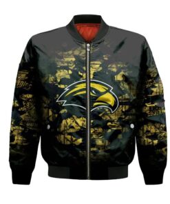 Southern Miss Golden Eagles Bomber Jacket 3D Printed Camouflage Vintage - livanniespoon Store