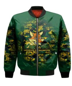 Sherbrooke Vert Et Or Bomber Jacket 3D Printed Camouflage Vintage - livanniespoon Store