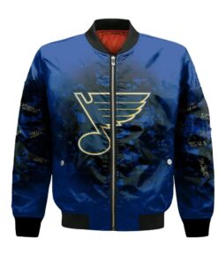 St. Louis Blues Bomber Jacket 3D Printed Camouflage Vintage - livanniespoon Store