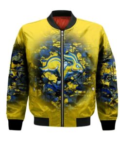 South Dakota State Jackrabbits Bomber Jacket 3D Printed Camouflage Vintage - livanniespoon Store