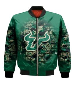 South Florida Bulls Bomber Jacket 3D Printed Camouflage Vintage - livanniespoon Store