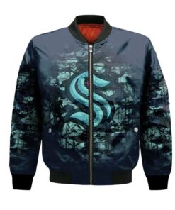 Seattle Kraken Bomber Jacket 3D Printed Camouflage Vintage - livanniespoon Store