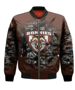 St. Bonaventure Bonnies Bomber Jacket 3D Printed Camouflage Vintage - livanniespoon Store