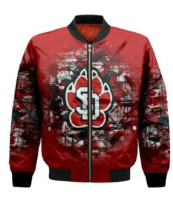 South Dakota Coyotes Bomber Jacket 3D Printed Camouflage Vintage - livanniespoon Store