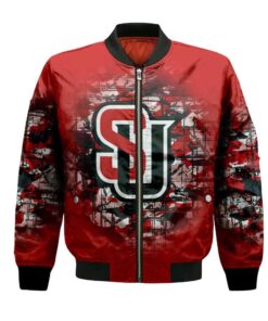Seattle Redhawks Bomber Jacket 3D Printed Camouflage Vintage - livanniespoon Store