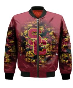 Usc Trojans Bomber Jacket 3D Printed Camouflage Vintage - livanniespoon Store