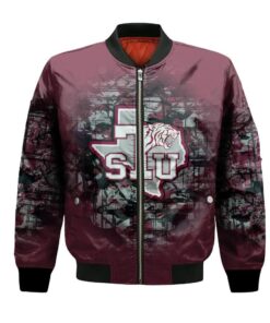 Texas Southern Tigers Bomber Jacket 3D Printed Camouflage Vintage - livanniespoon Store