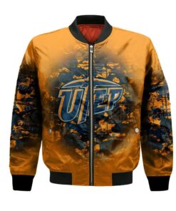 Utep Miners Bomber Jacket 3D Printed Camouflage Vintage - livanniespoon Store