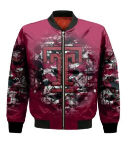 Temple Owls Bomber Jacket 3D Printed Camouflage Vintage - livanniespoon Store