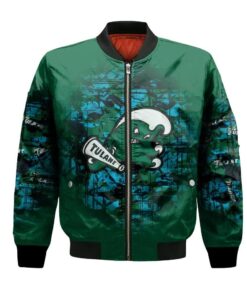 Tulane Green Wave Bomber Jacket 3D Printed Camouflage Vintage - livanniespoon Store