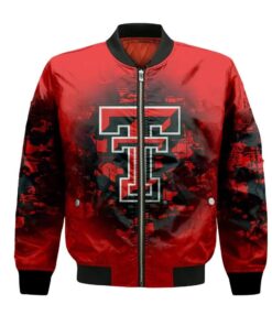 Texas Tech Red Raiders Bomber Jacket 3D Printed Camouflage Vintage - livanniespoon Store