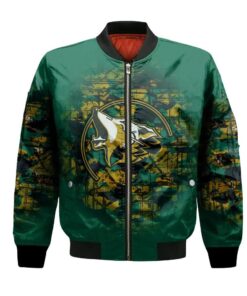 Unbc Timberwolves Bomber Jacket 3D Printed Camouflage Vintage - livanniespoon Store
