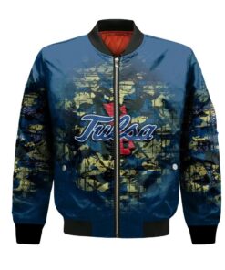 Tulsa Golden Hurricane Bomber Jacket 3D Printed Camouflage Vintage - livanniespoon Store