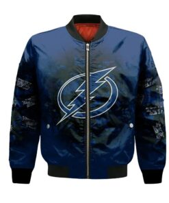 Tampa Bay Lightning Bomber Jacket 3D Printed Camouflage Vintage - livanniespoon Store