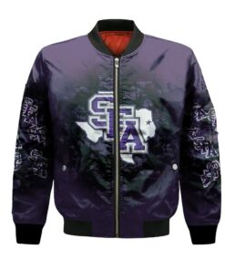 Stephen F. Austin Lumberjacks Bomber Jacket 3D Printed Camouflage Vintage - livanniespoon Store