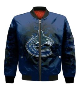 Vancouver Canucks Bomber Jacket 3D Printed Camouflage Vintage - livanniespoon Store