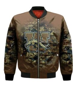 Western Michigan Broncos Bomber Jacket 3D Printed Camouflage Vintage - livanniespoon Store