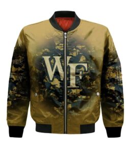 Wake Forest Demon Deacons Bomber Jacket 3D Printed Camouflage Vintage - livanniespoon Store