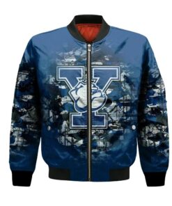 Yale Bulldogs Bomber Jacket 3D Printed Camouflage Vintage - livanniespoon Store