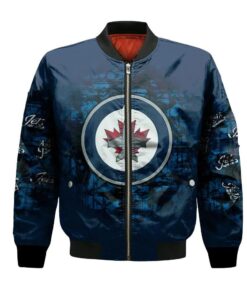 Winnipeg Jets Bomber Jacket 3D Printed Camouflage Vintage - livanniespoon Store