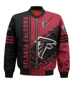 Atlanta Falcons Bomber Jacket 3D Printed Logo Pattern In Team Colours - livanniespoon Store