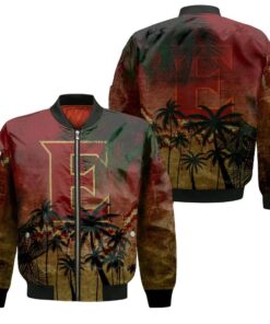 Elon Phoenix Bomber Jacket 3D Printed Coconut Tree Tropical Grunge - livanniespoon Store