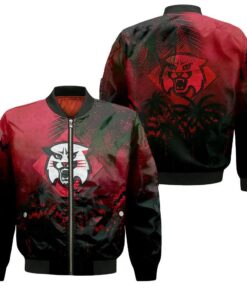 Davidson Wildcats Bomber Jacket 3D Printed Coconut Tree Tropical Grunge - livanniespoon Store