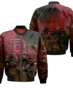 Denver Pioneers Bomber Jacket 3D Printed Coconut Tree Tropical Grunge - livanniespoon Store