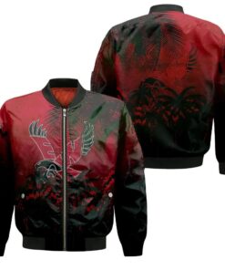 Eastern Washington Eagles Bomber Jacket 3D Printed Coconut Tree Tropical Grunge - livanniespoon Store