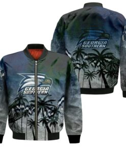 Georgia Southern Eagles Bomber Jacket 3D Printed Coconut Tree Tropical Grunge - livanniespoon Store