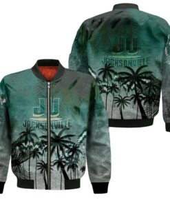 Jacksonville Dolphins Bomber Jacket 3D Printed Coconut Tree Tropical Grunge - livanniespoon Store