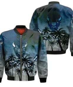 Howard Bison Bomber Jacket 3D Printed Coconut Tree Tropical Grunge - livanniespoon Store