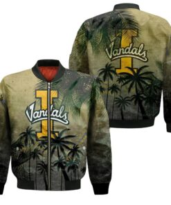 Idaho Vandals Bomber Jacket 3D Printed Coconut Tree Tropical Grunge - livanniespoon Store