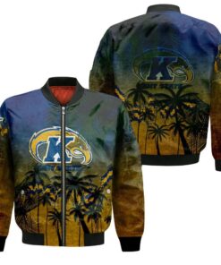 Kent State Golden Flashes Bomber Jacket 3D Printed Coconut Tree Tropical Grunge - livanniespoon Store